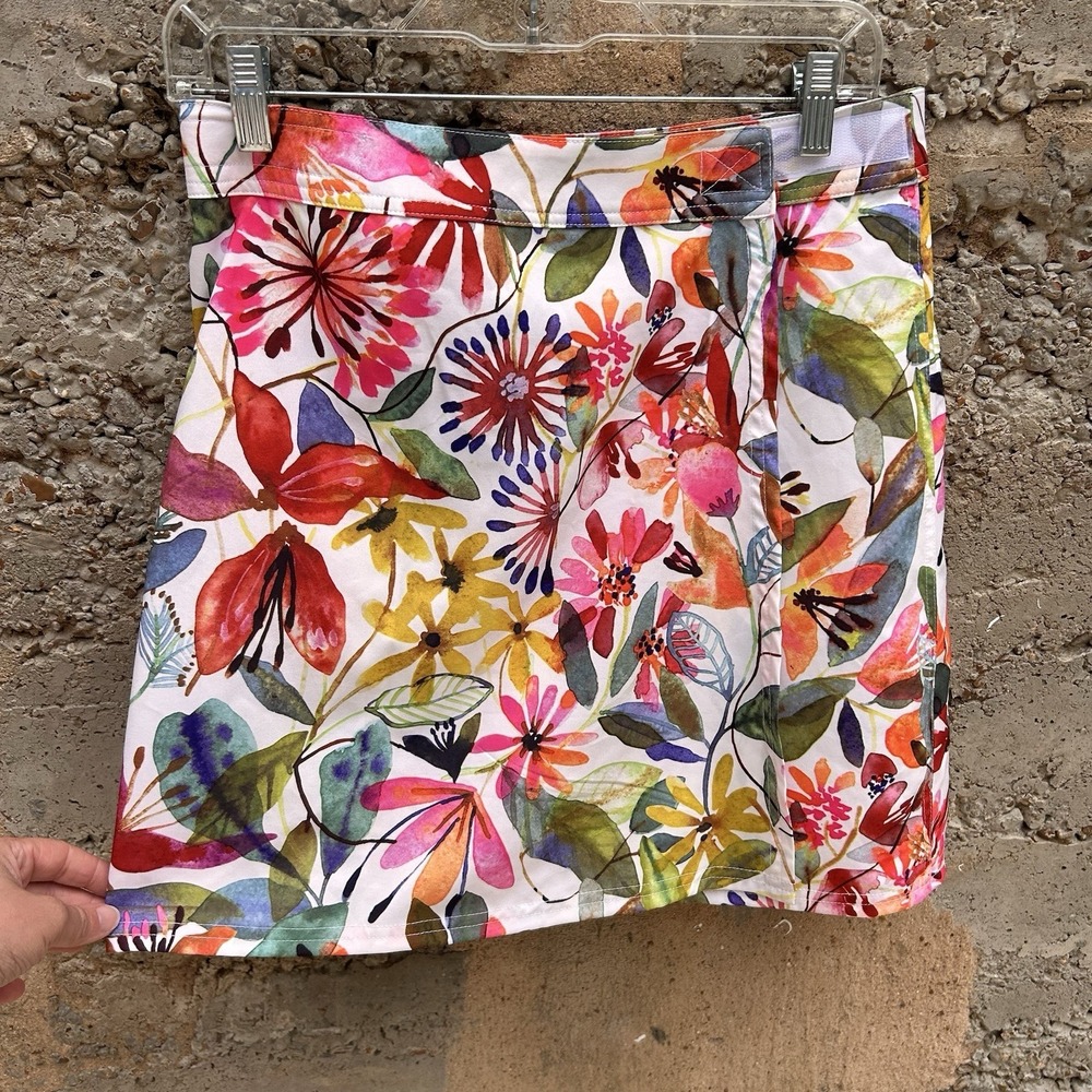 RipSkirt Hawaii Watercolor Floral Wrap Skirt Medium Length Xs Beach Cover UP